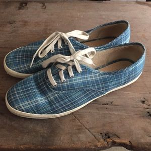 Blue Plaid Keds Sneakers